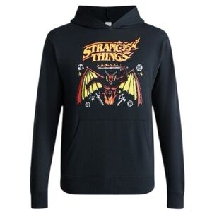 NEW! Netflix Stranger Things Men’s Hellfire Graphic Pullover Hoodie